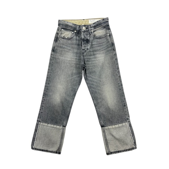 rag & bone Denim - Rag & Bone Women's 25 Maya‎ High Rise Ankle Straight Crop Jeans Black Wash
